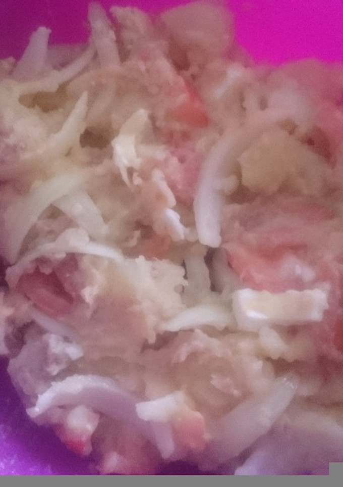 Una foto de Picadillo andaluz. Comida de aceituneros andaluces en tiempo de