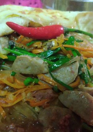 Hình của món Miến xào patê.