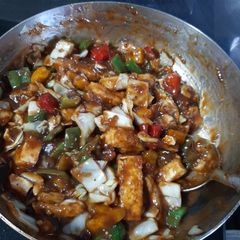 A picture of Veg. Tofu chilly (Jain).