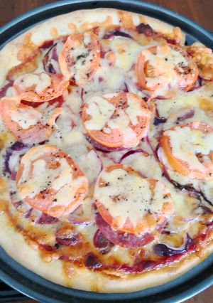 A picture of My Delicious Homemade Pizza Pepperoni 😋🧀🍕.