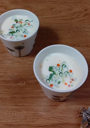 A picture of ★Easy microwave soy milk soup★.