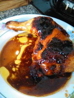 Una foto de Pollo con miel y curry