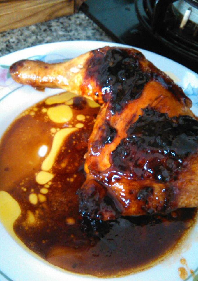 Una foto de Pollo con miel y curry