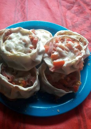 Una foto de Tarteletas de jamón y queso