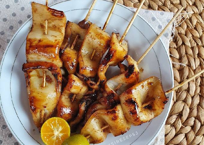 Resep Sate Cumi Bakar Oleh Koleksiresepsj Cookpad