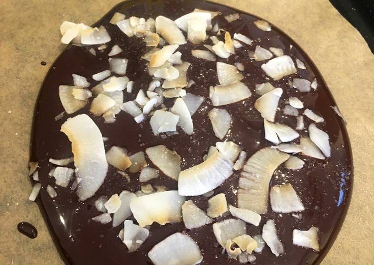 Step-by-Step Guide to Make Perfect Toasted Coconut &amp; Pink Salt Chocolate Bark ❤️