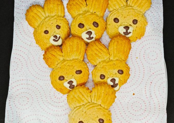 Butter teddy bear cookies Recipe
