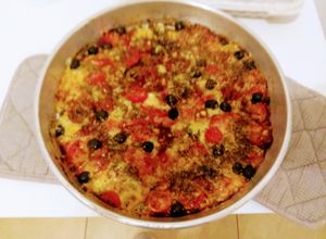 Una foto de Pizza taco vegetariano