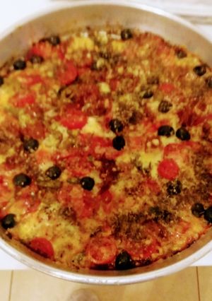 Una foto de Pizza taco vegetariano