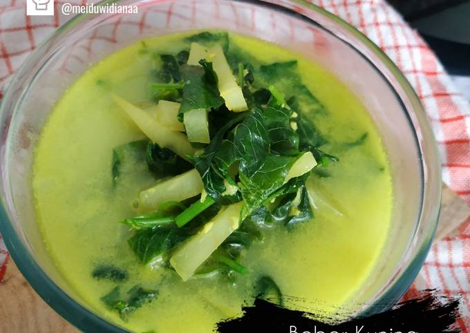 Bobor Kuning Bayam & Labu Siam