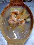 แกงเลียงปลีกล้วยใส่กุ้ง
