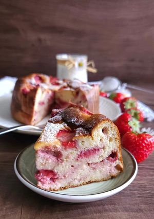 Une photo de Moelleux Fraises & Pistaches !