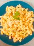 Fusilli Pasta with White Creamy Sauce😋(Maize-Rice)