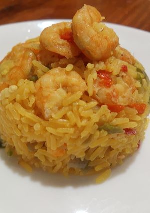 Una foto de Arroz con camarones