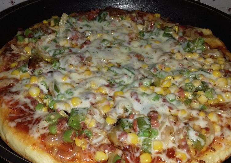 Cara Gampang Membuat Simple Healthy Pizza Teflon (not oily), Bisa Manjain Lidah