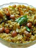 Poha tamarind uppuma (aval puli uppuma Tamil)
