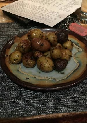 A picture of Herb roasted baby potatoes.