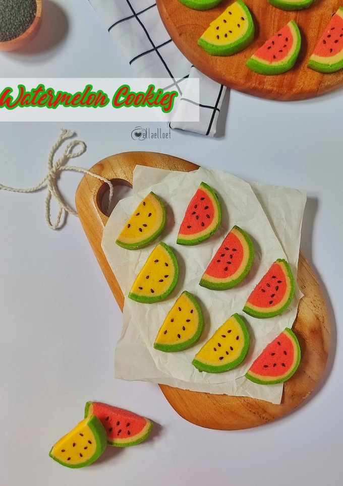 Foto resep Watermelon Cookies (Kukis Semangka)