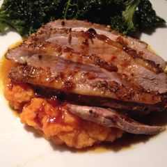 A picture of Duck Breasts with Orange and Star Anise.