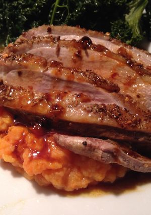 A picture of Duck Breasts with Orange and Star Anise.