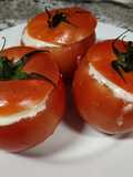 Tomates rellenos de ajo blanco y atún. #singluten