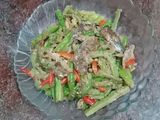 Pare tumis pindang terasi