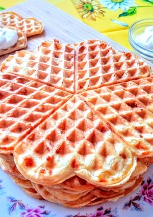 Sajtos gofri recept fotója