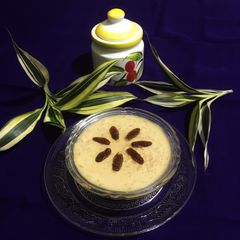 A picture of Date Palm Jaggery Payesh / Jaggery Rice Pudding.