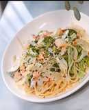 Creamy salmon pasta -Mì ý cá hồi sốt kem