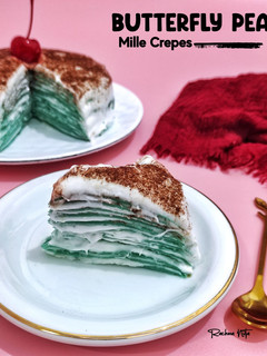 Foto resep Butterfly Pea Mille Crepes #2