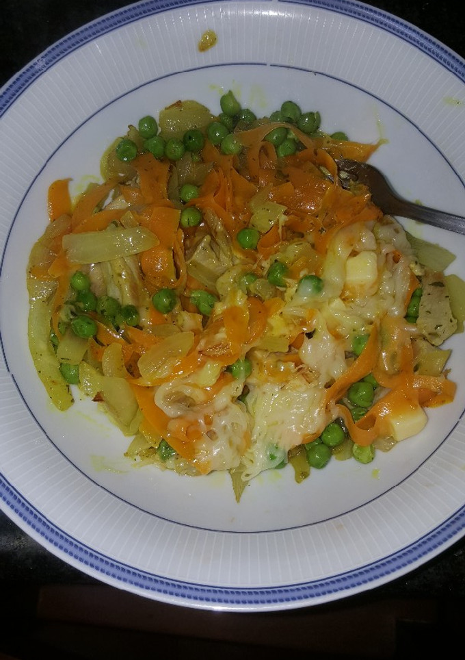 Una foto de Salteado de verduras gratinadas