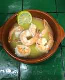Camarones con mantequilla y limón