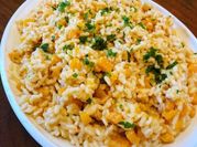A picture of butternut squash risotto