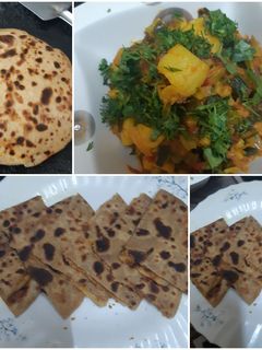 सत्तु के पराठे और प्याज़ आलू की सब्जी (sattu ke parathe aur pyaz aloo ki sabzi recipe in Hindi) रेसिपी मुख्य फोटो