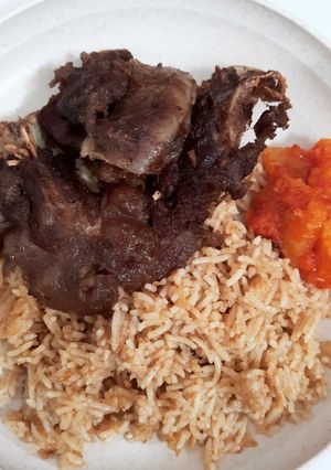 Foto resep Nasi Kebuli Kambing Sambal Nanas