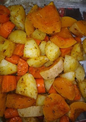 A picture of Roast vegetables.