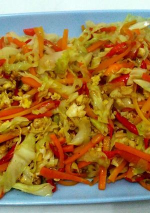 Foto resep Orak arik kubis telur