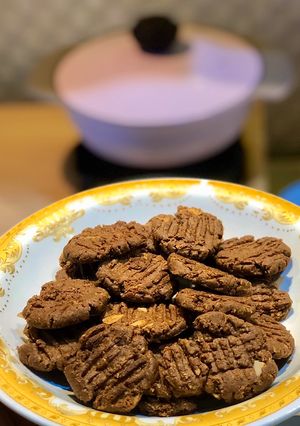 Foto resep Oat Choco Almond Cookies Teflon (takaran sendok, tanpa oven, tanpa mixer)