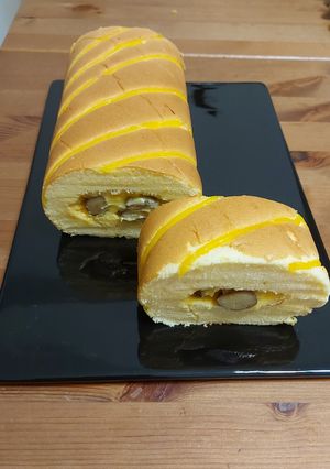 柳橙卡士達蛋糕捲 的食譜成品照片