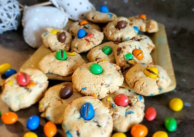 Recette Savoureux Cookies M&m's