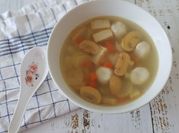 Gambar cendawan dan fishcake