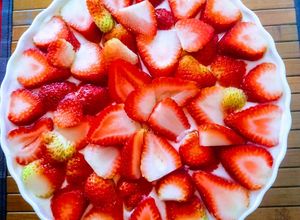 Una foto de Cheesecake de fresa