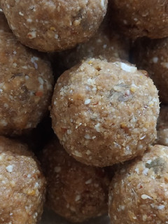 A picture of Winter special Dry Fruits laddu.