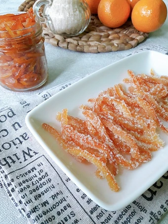 Cara Gampang Membikin Resep CANDIED ORANGE PEEL / Manisan Kulit Jeruk yang Enak Banget Anti Ribet, Menggugah Selera