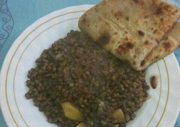 Easiest Way to Love Delicious Green Grams and chapati for one