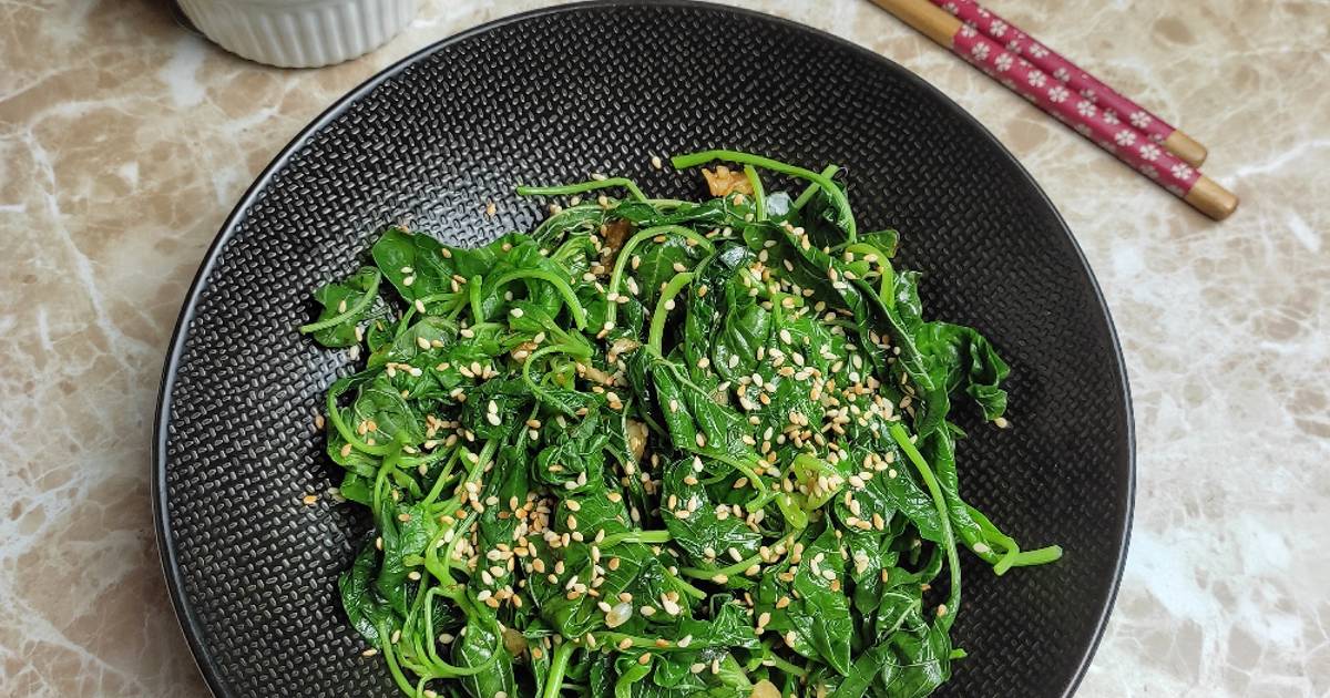 Resep Sigeumchi Namul / Salad Bayam ala Korea oleh Nendah Rismaita