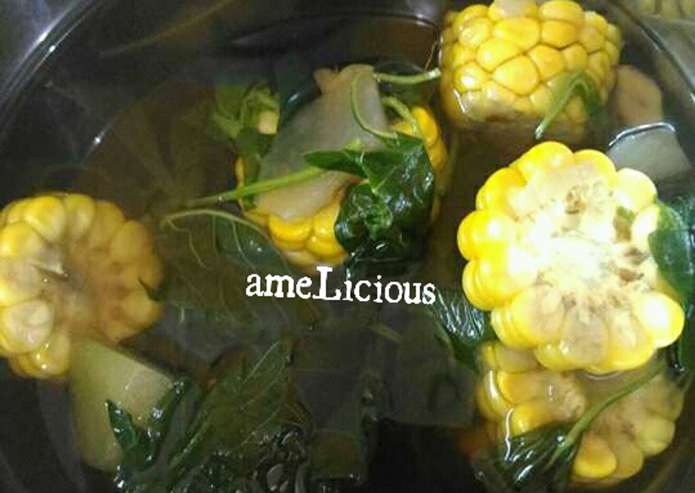 Sayur Bening Bayam,Gambas,Jagung