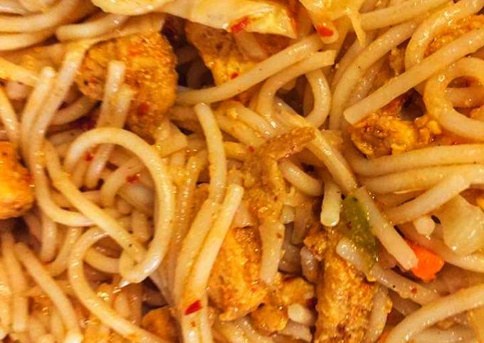 Chicken fajita noodles