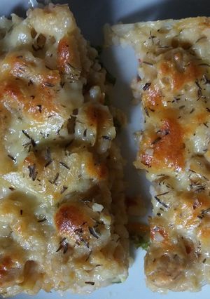 Foto resep Egg Rice Baked with Mozarella and Veggie