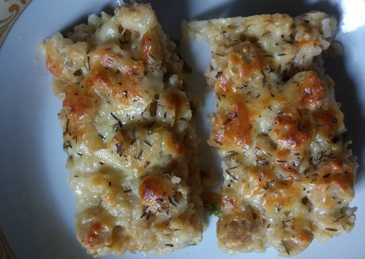 Egg Rice Baked with Mozarella and Veggie